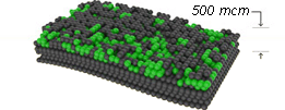 Application of the restorative agent and formation of a new surface Beginning of the restoration process